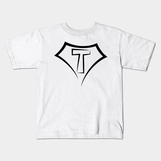 Super letter T Kids T-Shirt by Florin Tenica